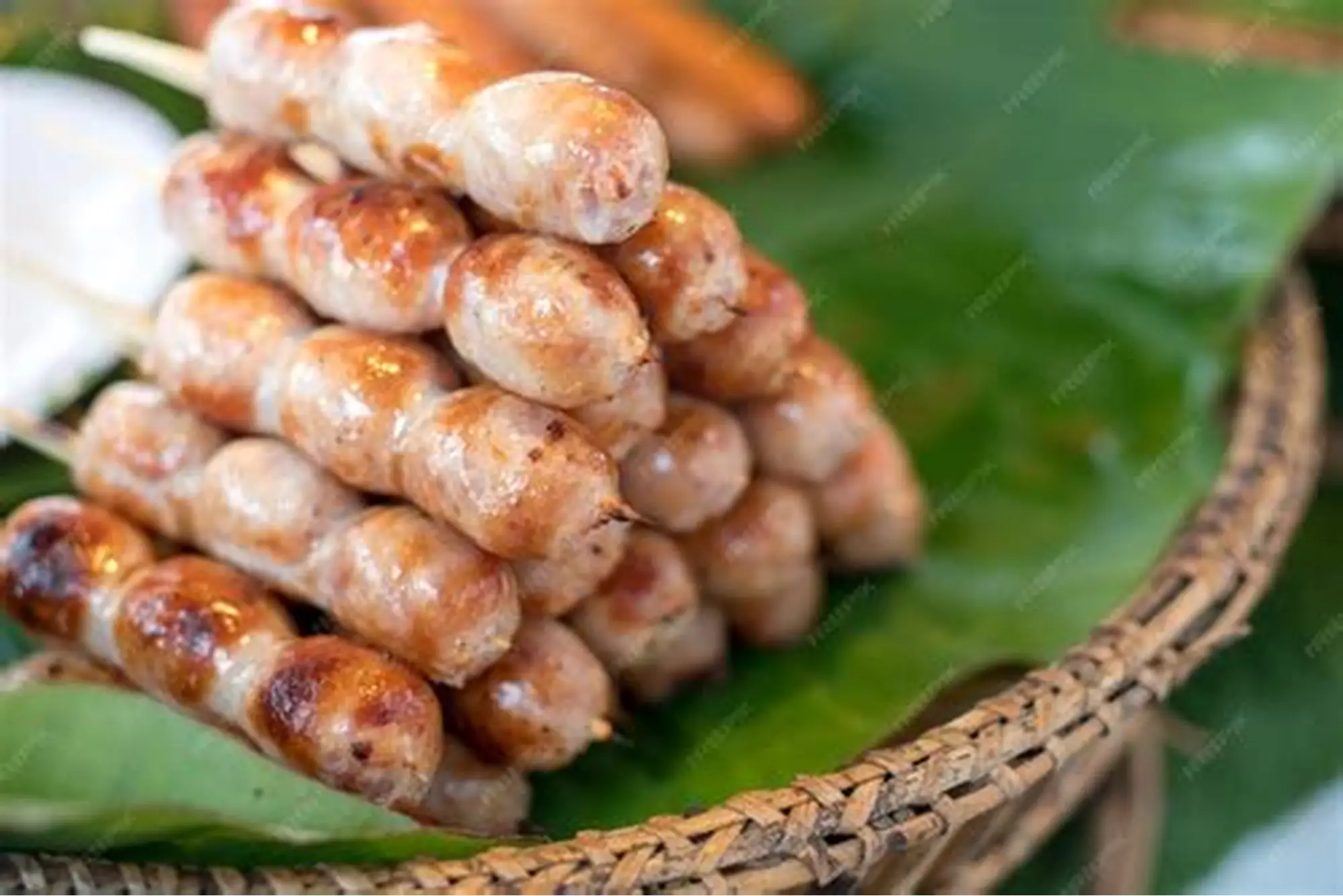 Thai-Style Grilled Pork Sausage Skewers