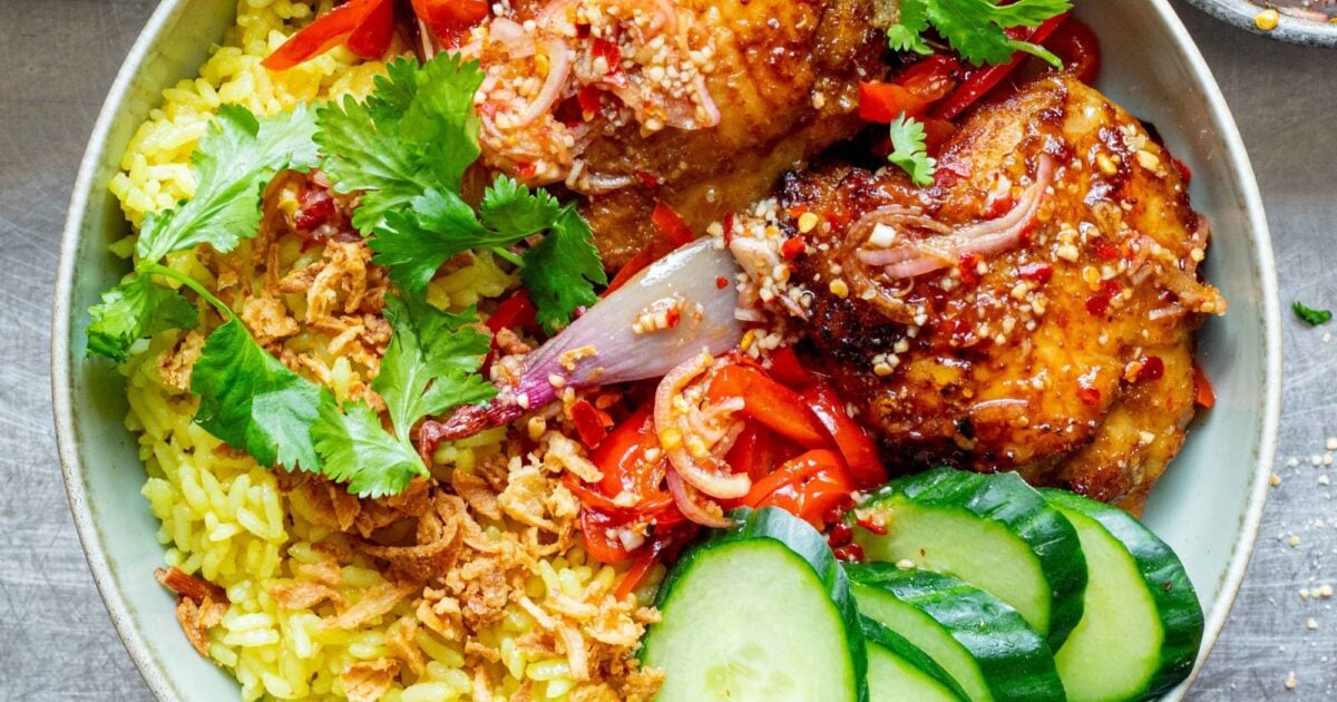 Grilled Chicken Rice w/ Thai Sauce